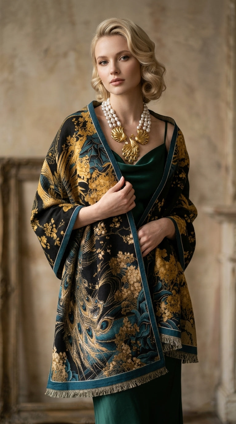 Imperial Peacock Premium Scarf