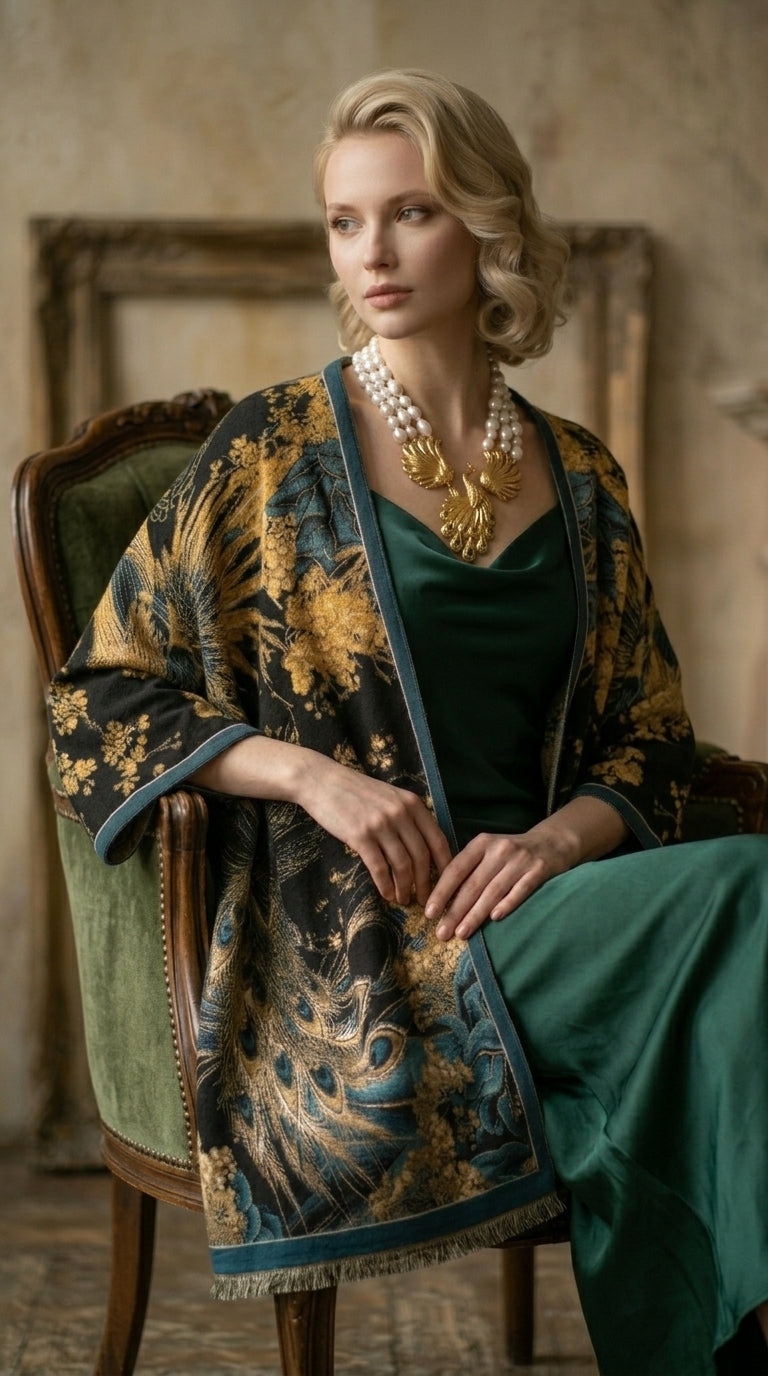Imperial Peacock Premium Scarf