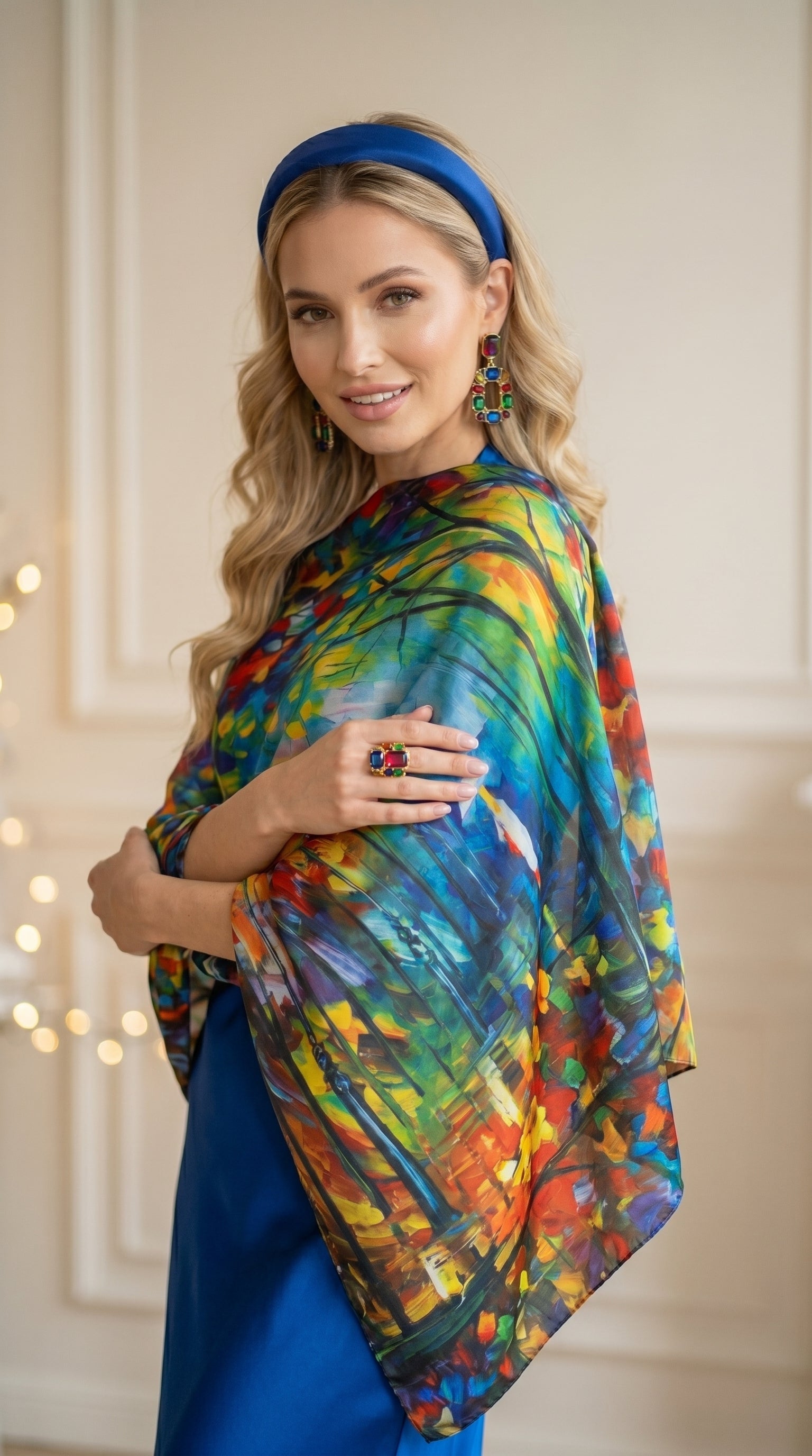 Under the Rain Impression Silky Art Scarf