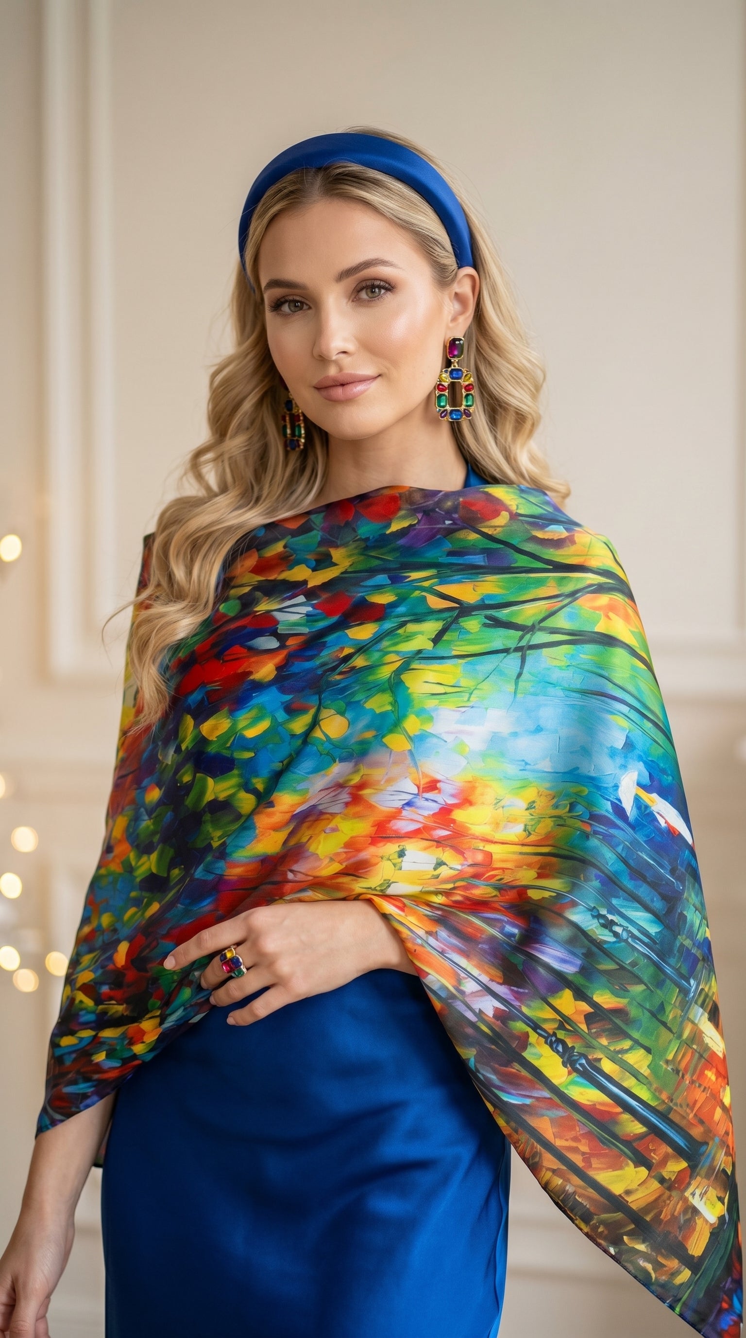 Under the Rain Impression Silky Art Scarf