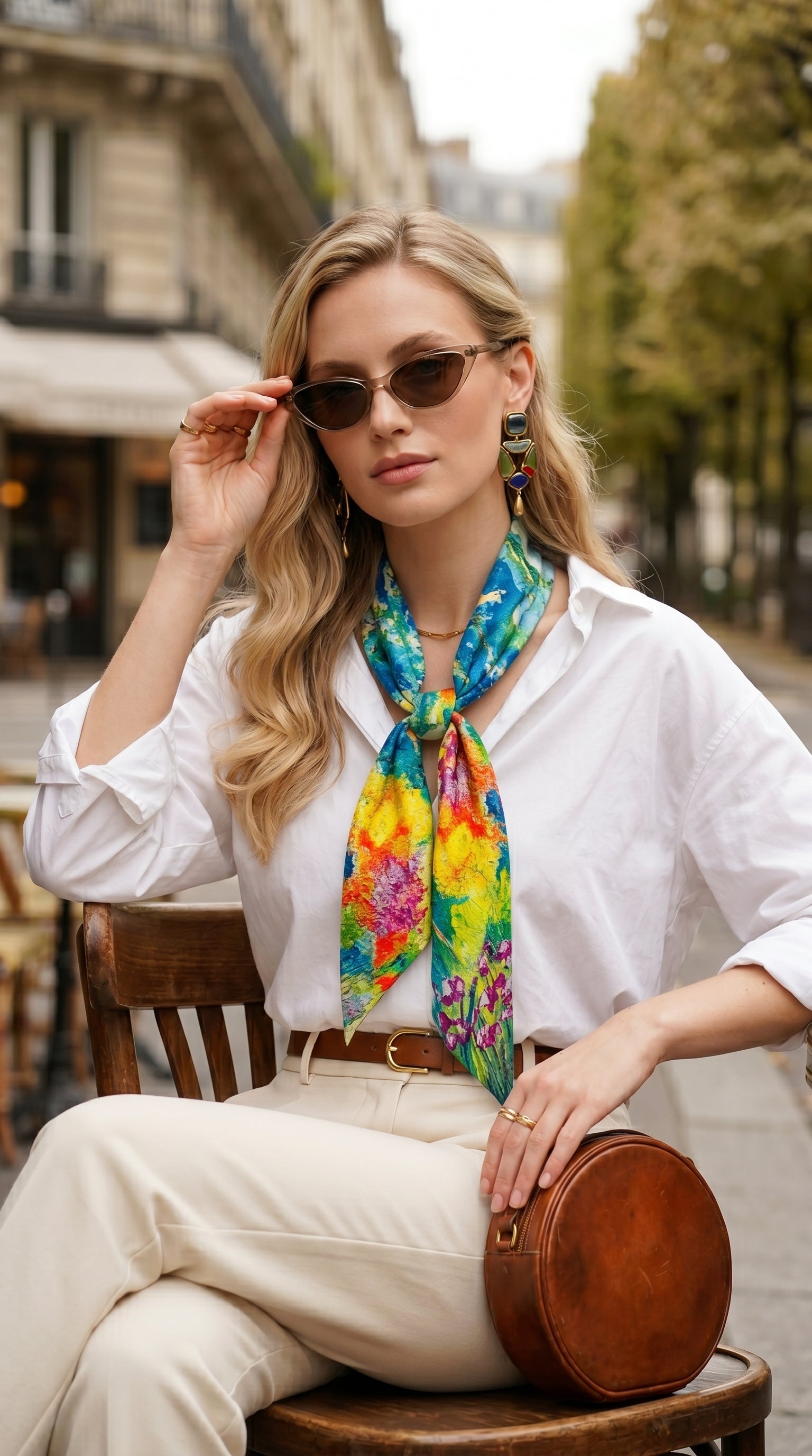 Blooming Waters Scarf 27in x 27in