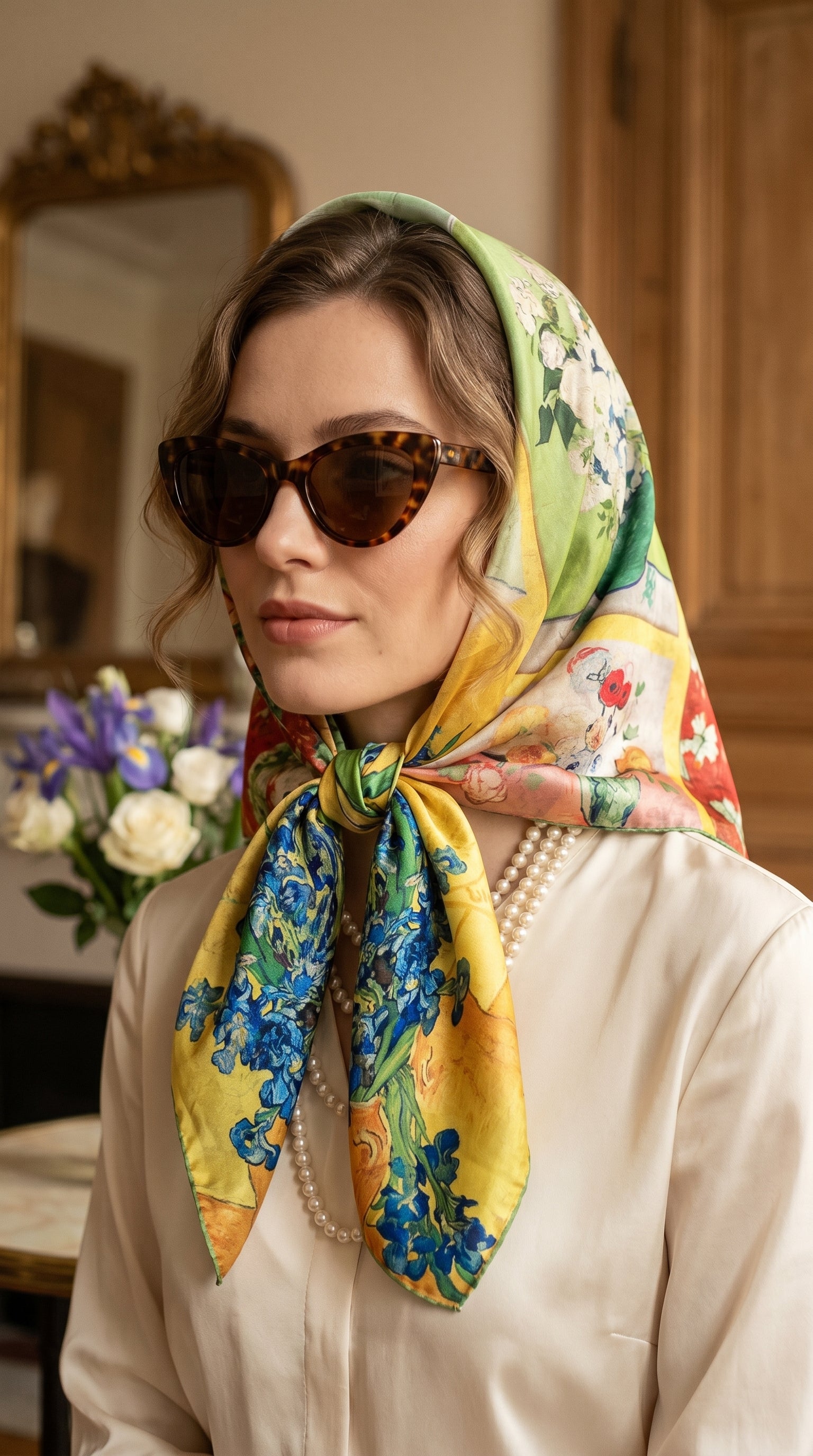 Bouquet Symphony Scarf 27in x 27in