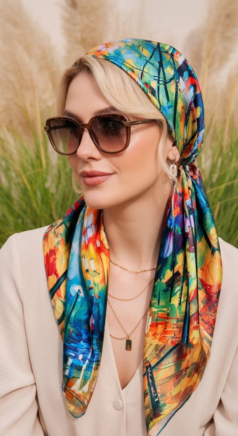 Tree of Eternity Scarf 27in x 27in
