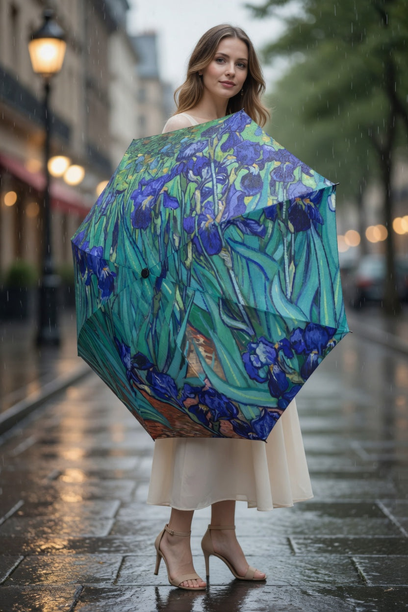 Irises Garden Art Umbrella