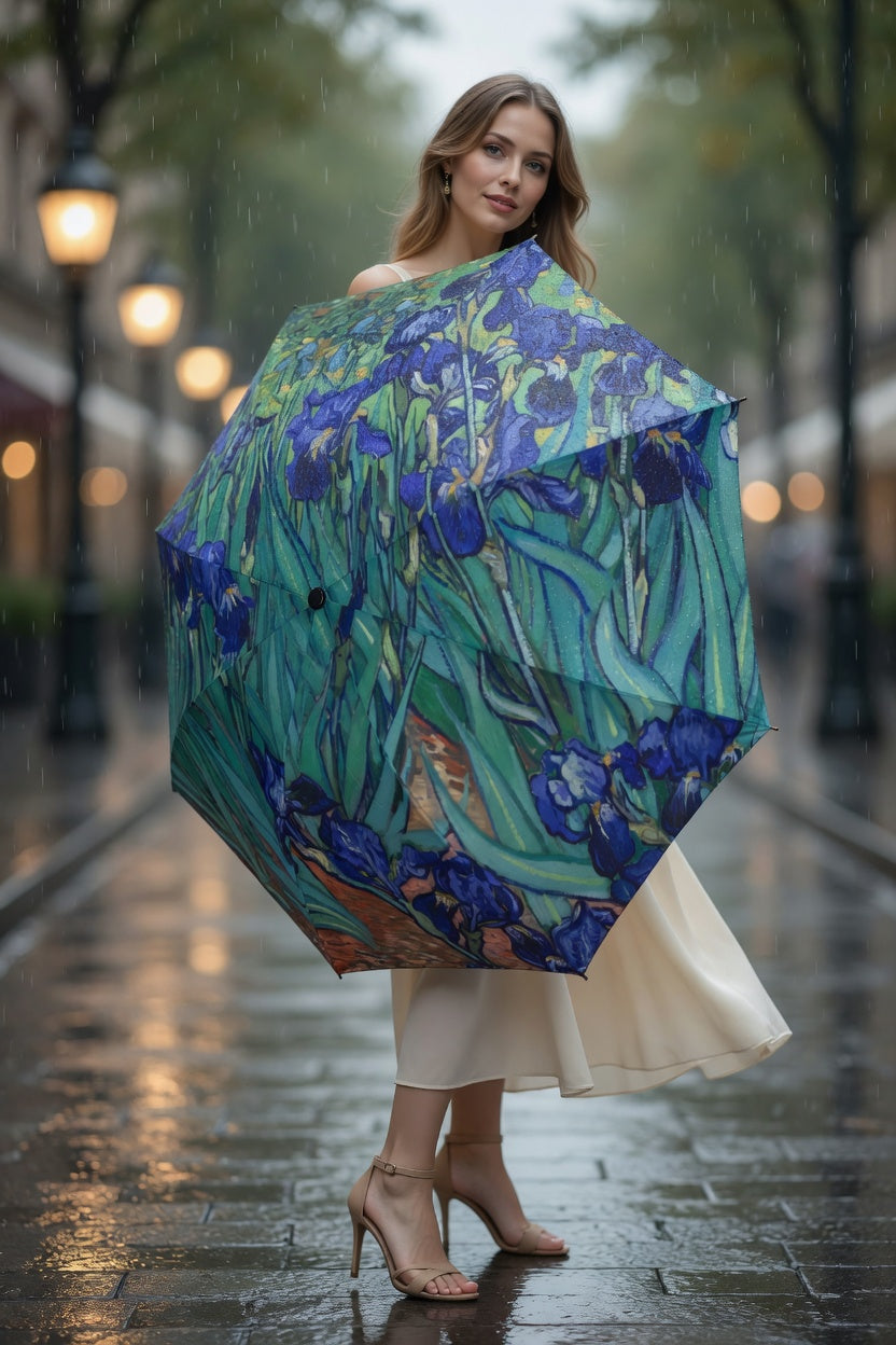 Irises Garden Art Umbrella