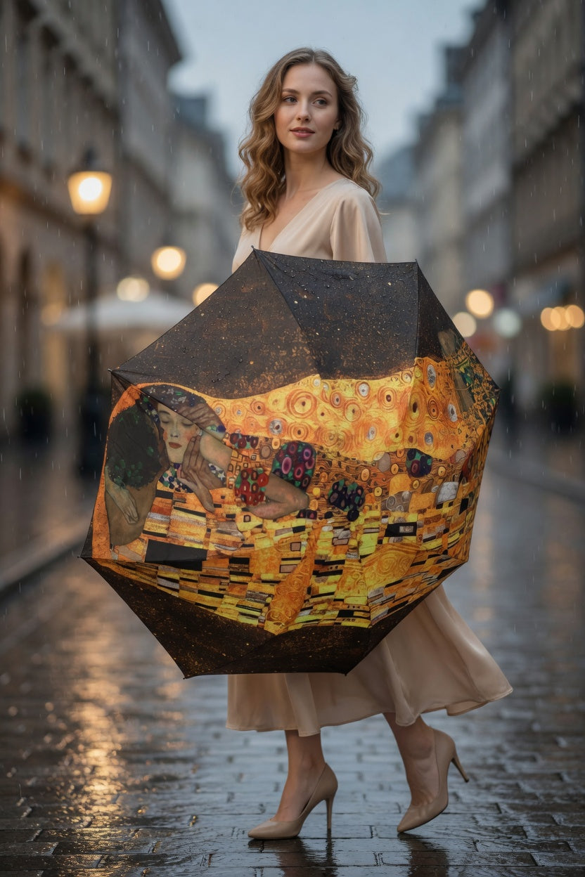 The Kiss Romantic Art Umbrella
