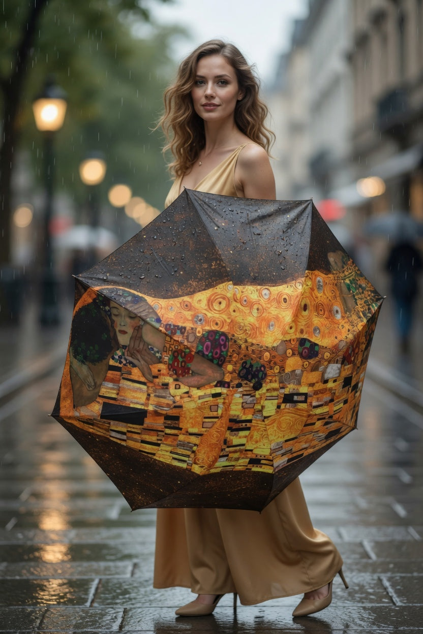 The Kiss Romantic Art Umbrella