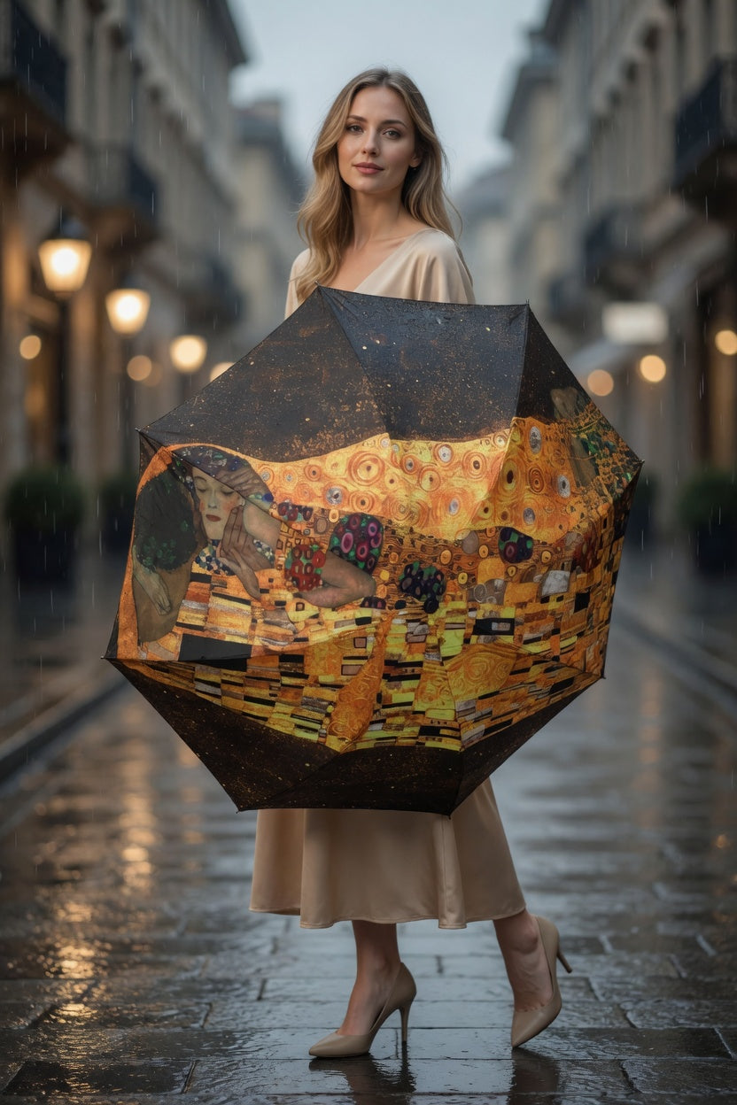 The Kiss Romantic Art Umbrella