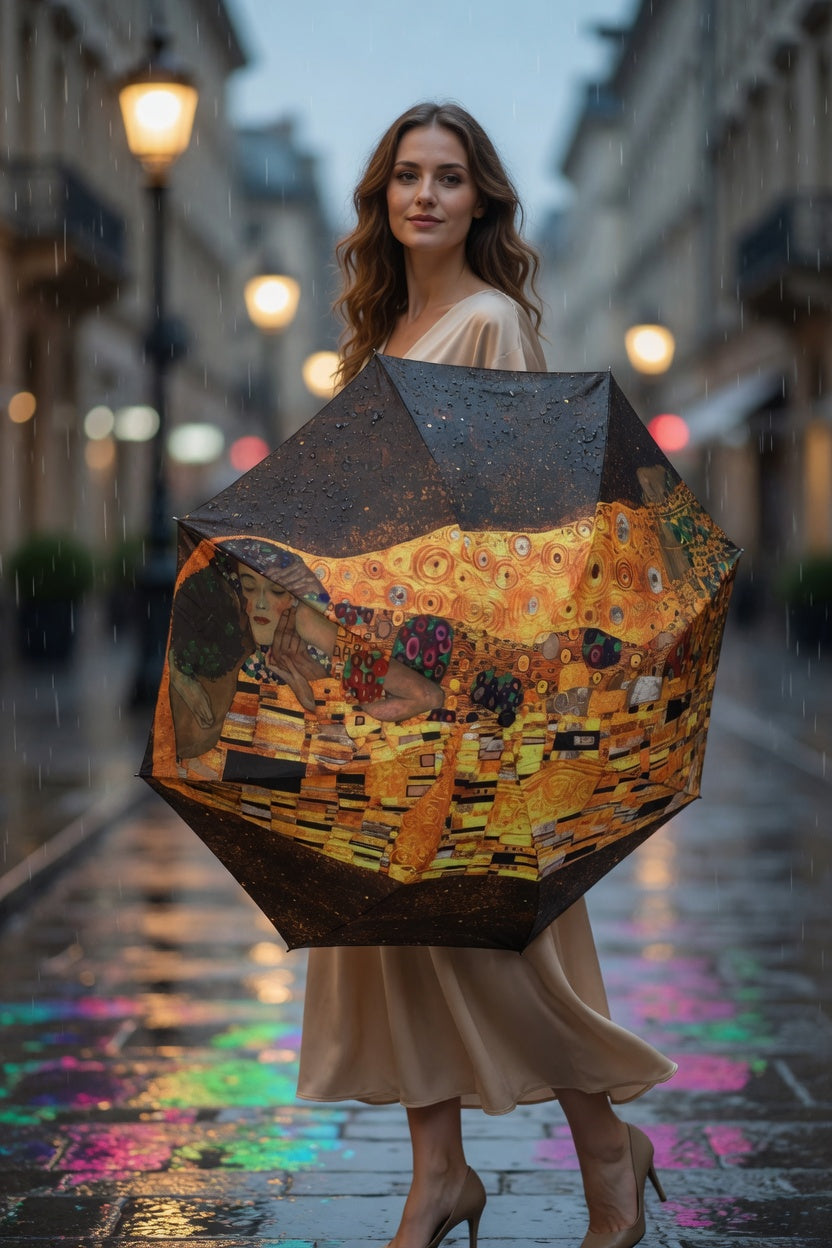 The Kiss Romantic Art Umbrella