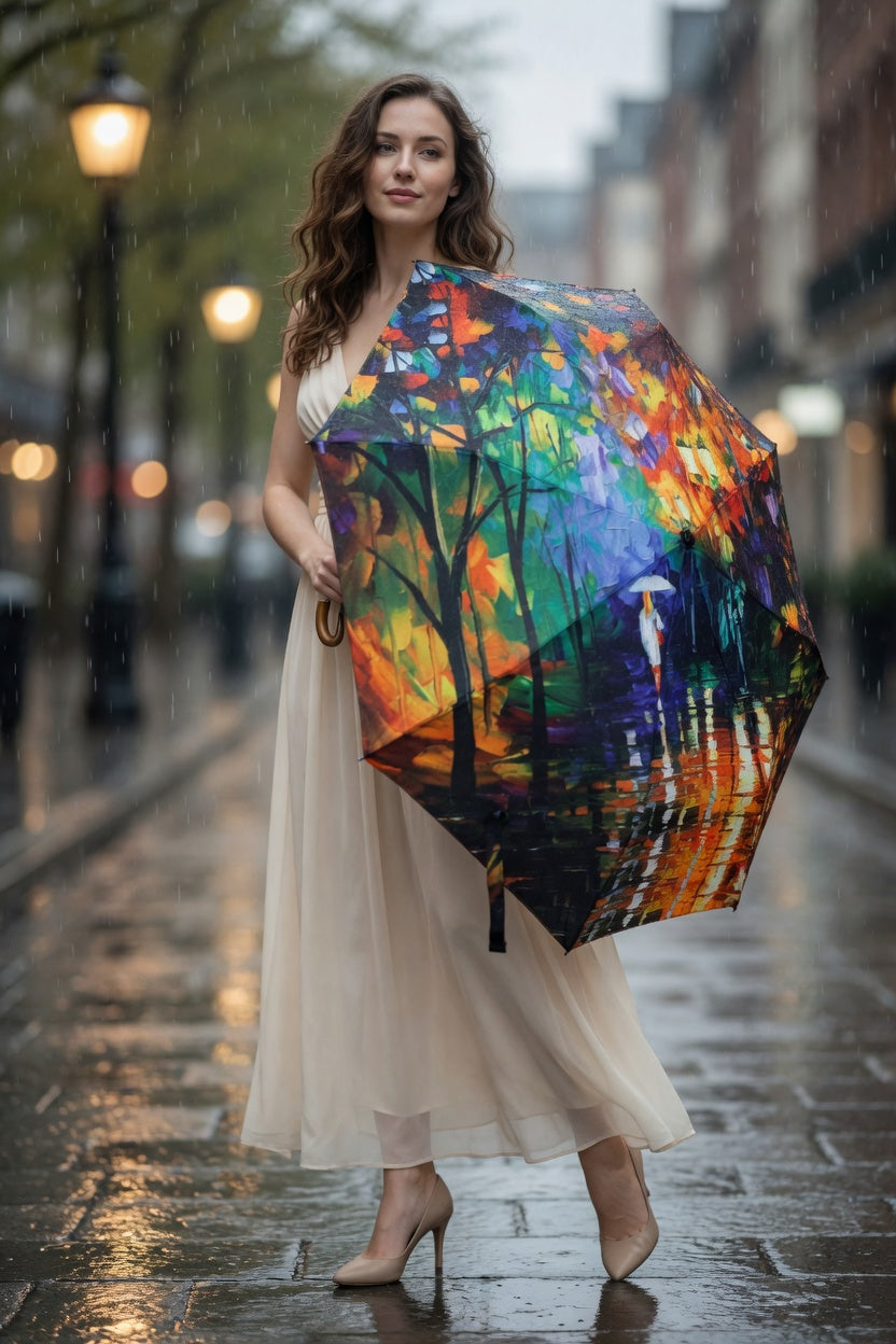 Rainy Day Impression Art Umbrella