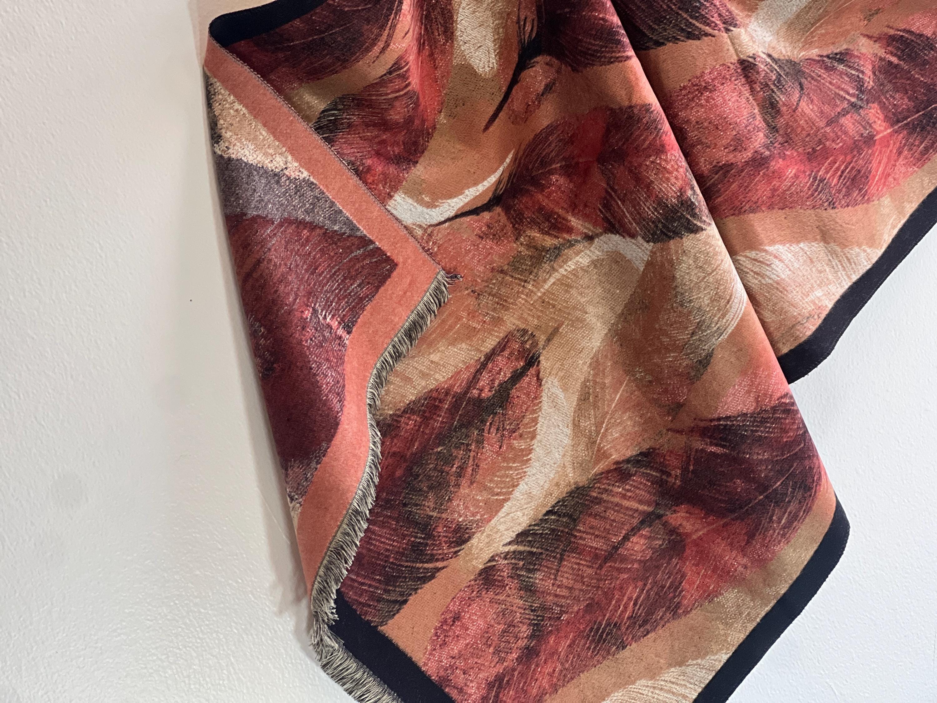 Art-Inspired Woven Winter Wrap: Wool-Like Cashmere-Feel Scarf