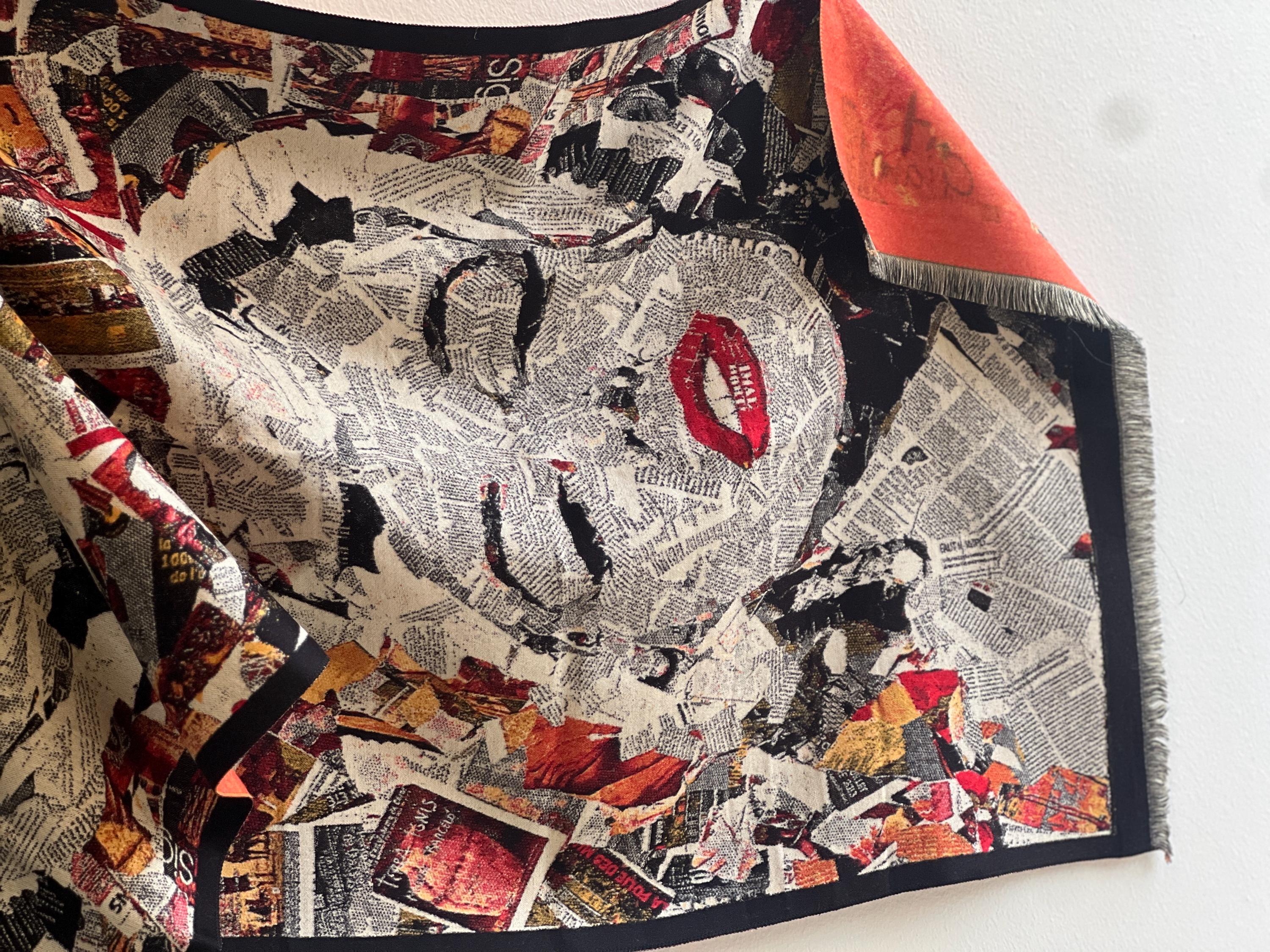 Art-Inspired Winter Scarf: Oversized, Soft, Wool-Like Fabric