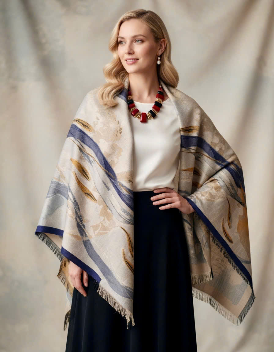 Abstract Brushstroke Premium Scarf